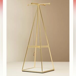 Prism Gold Metal Jewelry Stand